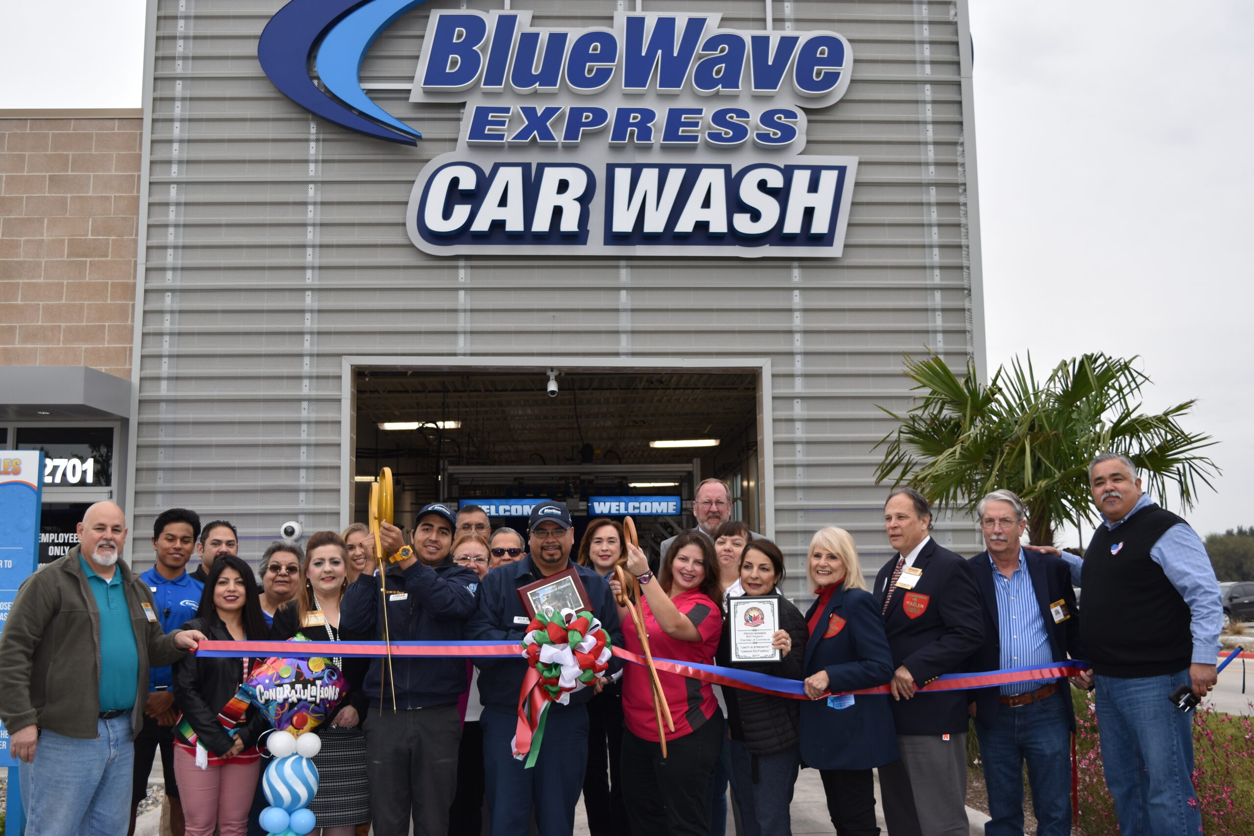 Blue Wave Express Car Wash Grand Opening and Ribbon Cutting McAllen